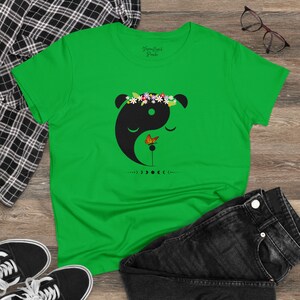 Panda Flowers Women&#39;s Midweight Cotton Tee