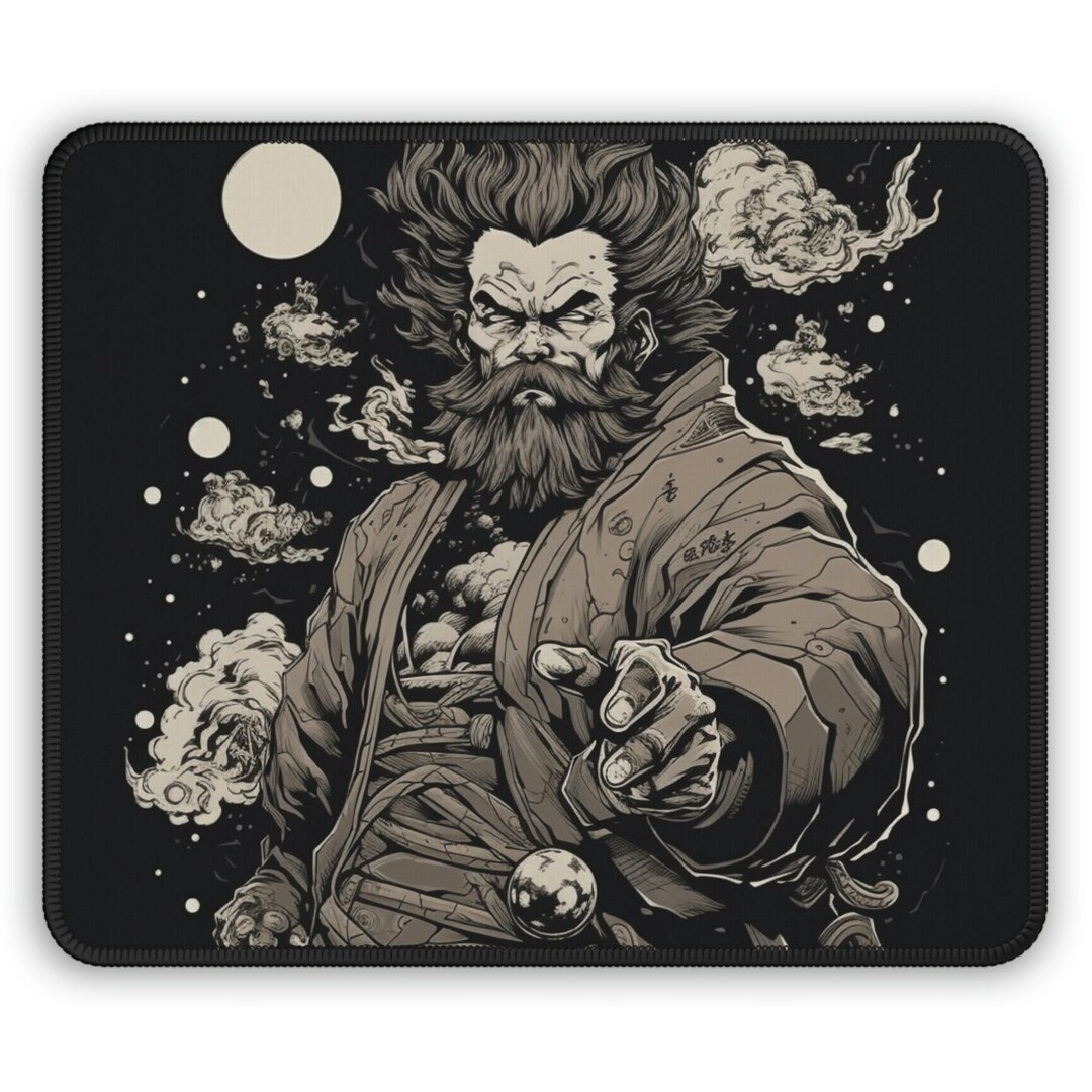 Gaming Mouse Pad Murakami Inspired Mousepad Unique Office Etsy