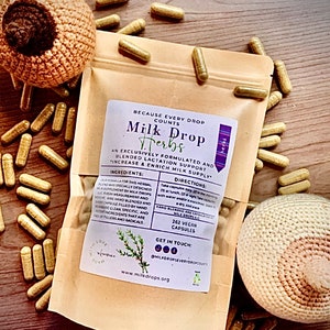 Milk Drop Herbs: A Custom Blended Herbal Lactation Support 2 Week Supply