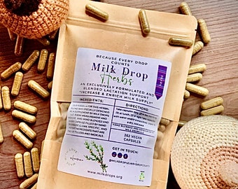 Milk Drop Herbs: A Custom Blended Herbal Lactation Support 2 Week Supply