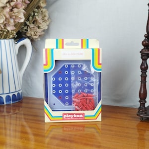Solitaire Game by Playbox, Vintage Games Made in France from the 1980s