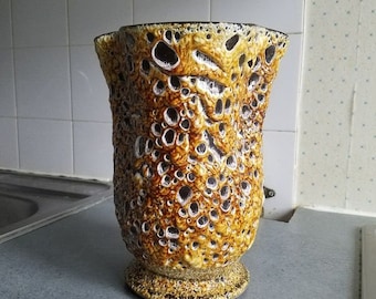 Cyclops vase in ceramic from the 70s French