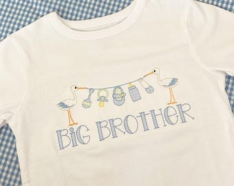 Baby Ankündigungs-Shirt für großen Bruder oder Schwester, nach Hause kommen Outfit für ältere Geschwister