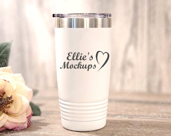 Ringneck Becher Mockup | Printify 20 oz. Ringneck Mockup | Weißer Ringneck Becher Mockup | Reisebecher Mockup | Becher Mockup