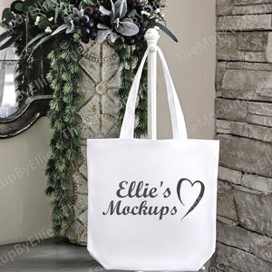 White Tote Mockup | Canvas Tote Mockup | Tote Bag Mockup | Boho Tote Mockup | Shopping Tote Mockup | Large Tote Mockup