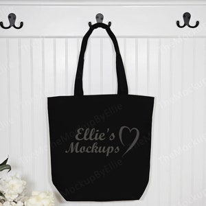 Black Tote Bag Mockup | Canvas Tote Mockup | Black Tote Mockup | Tote Mockup | Shopping Tote Mockup |  Tote Mockups