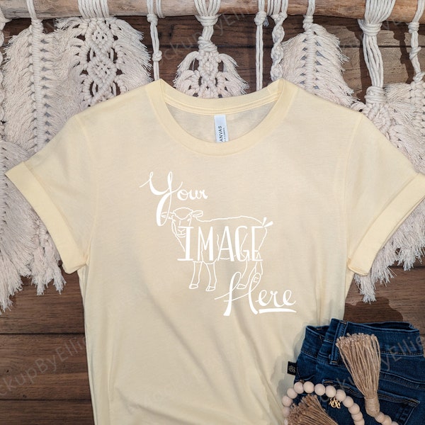 French Vanilla Bella Canvas Mockup - Etsy