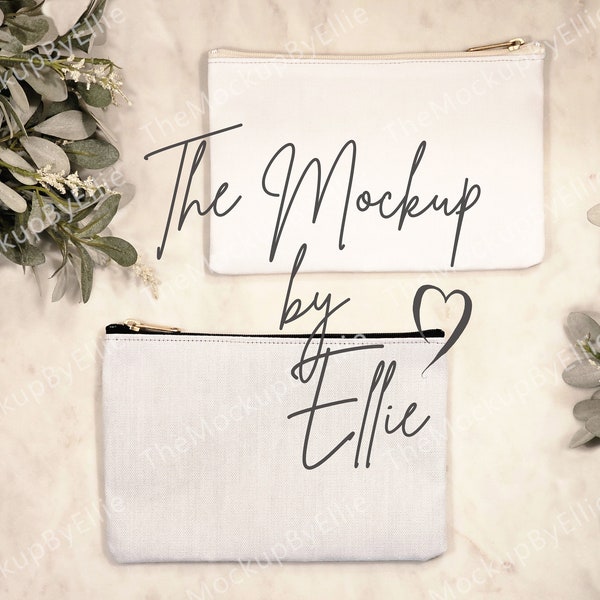 Accessory Pouch Mockup | Printify Pouch Mockup | Makeup Pouch Mockup | Makeup Bag Mockup | Cosmetic Bag Mockup | Flat Pouch Mockup