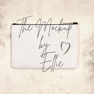 Accessory Pouch Mockup | Printify Pouch Mockup | Makeup Pouch Mockup | Makeup Bag Mockup | Cosmetic Bag Mockup | Flat Pouch Mockup