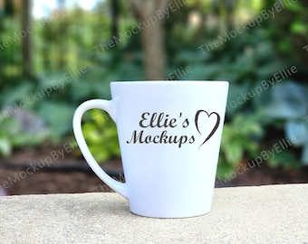 Latte Mug Mockup | White Latte Mug Mockup | Latte Mockup | Blank Latte | Nature Latte Mockup | Outdoor Latte Mug Mockup | 12 oz Latte Mockup
