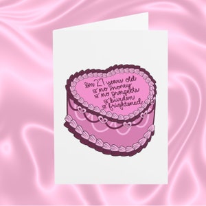 Tarjeta de cumpleaños de Orgullo y prejuicio por 27 años - Vintage Cake