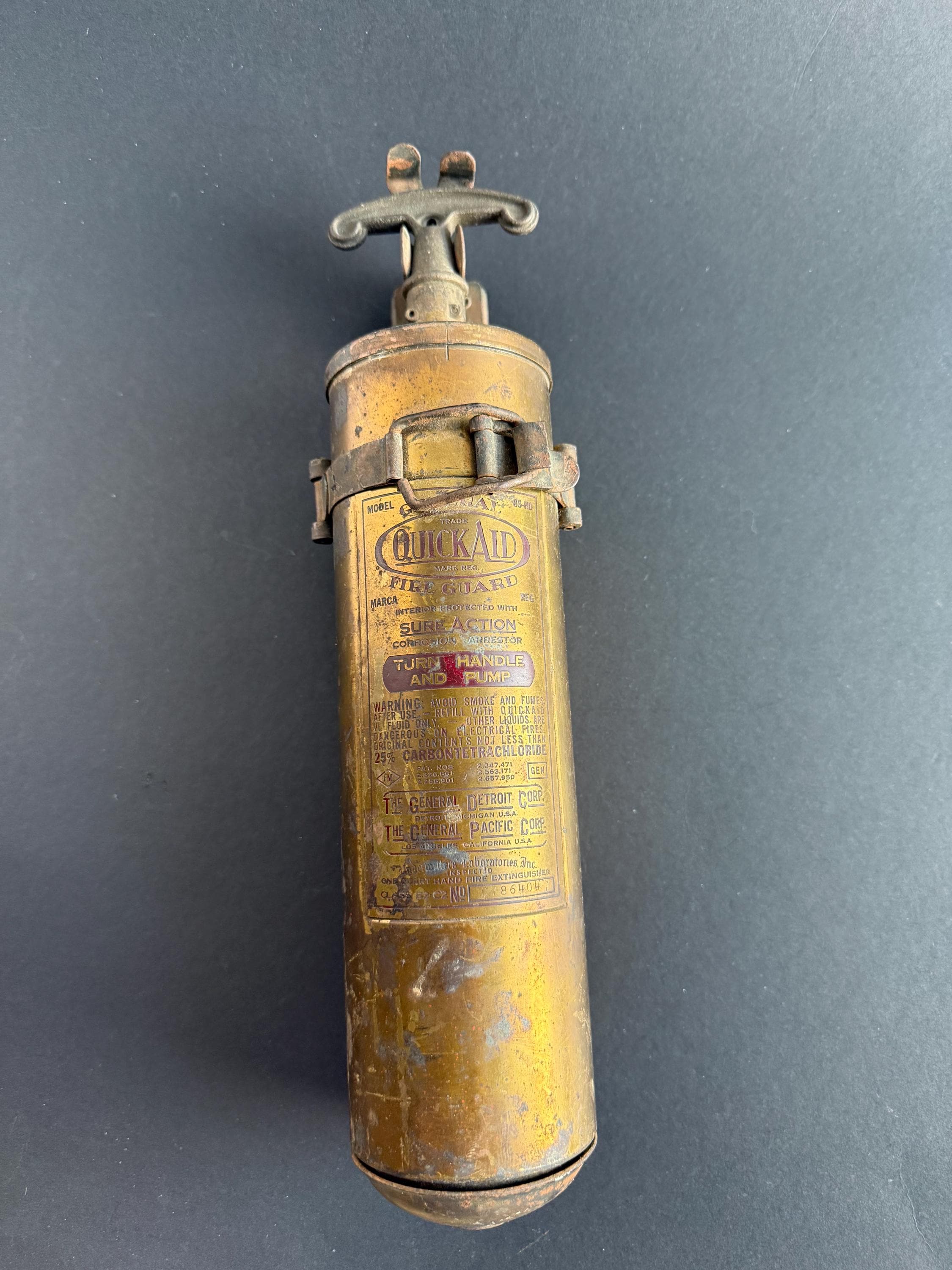 Vintage Brass Fire Extinguisher - Etsy