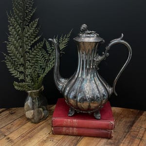 Antique James Dixon Old Sheffield Silver Plate Coffee Pot English