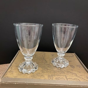 Vintage Anchor Hocking Set of 2 Boopie Candlewick Juice Glasses , Vintage Glassware
