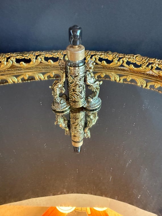 Vintage French Ormolu Rococo Style Cherubs Atomizer