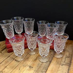 Fostoria American clear footed juice glasses Set of 2