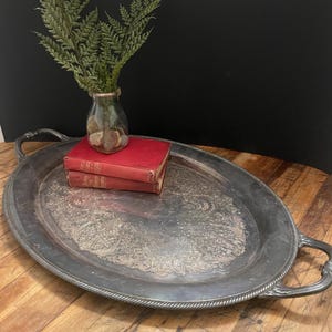 Castleton International Silver Co Handled Butler Tray 4881 24"X15.5"