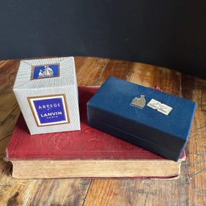 Vintage Lanvin Perfume Display Boxes – Arpège & Gift Presentation Boxes – Empty Branded Sales Props – Parisian Décor