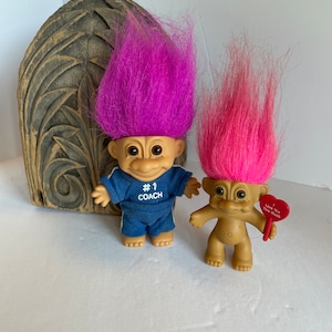 Set of 2 Vintage Troll Dolls from Russ