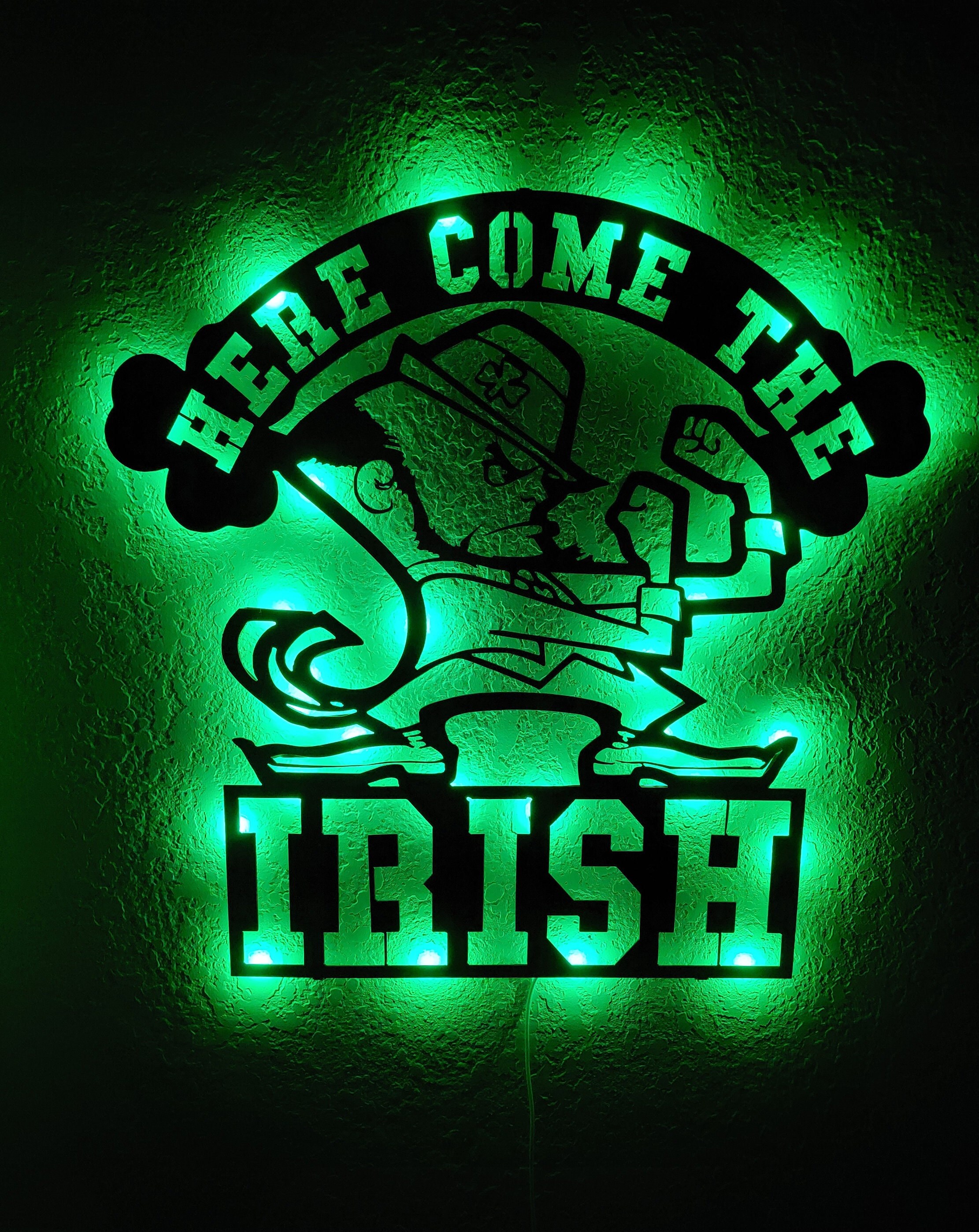 Fighting Irish Wall Hanging With Led Lights Etsy