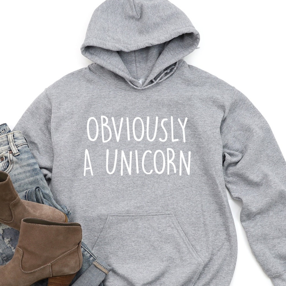 Snorider Design Obviously A Unicorn Hoodie, Unicorn Hoodie, Unicorn Lover Hoodie, Unicorn Gift, Sassy Unicorn Hoodie, Unicorn Party Hoodie, Sarcastic Hoodie