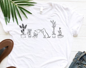Dog And Plants Shirt, Plant Lady Shirt, Dog Lover Shirt, Dog Watering Plants Shirt, Plant Lover Tshirt, Dog Mom Shirt, Plant Mom Shirt, Gift
