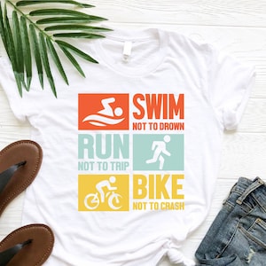 Triathlon Shirt, Swim Run Bike Shirt, Gift For Triathlete, Triathlon Team Tshirt, Triathlon Crew Tshirt, Running Swimming Biking Shirt, Girl