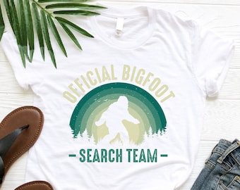 Official Bigfoot Search Team Shirt, Sasquatch Adventure Shirt, Cryptozoology Tshirt, Funny Camping Tshirt, Legendary Humanoid Creature Shirt