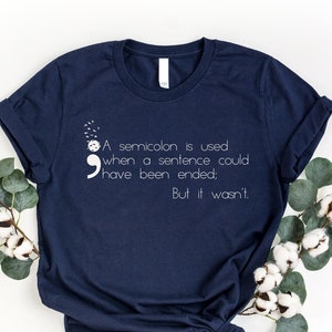 Semi Colon Definition Shirt, Semicolon Birds Shirt, Suicide Prevention Shirt, You Matter Shirt, Counselor Shirt, Funny Anti Suicide Tee, Mom