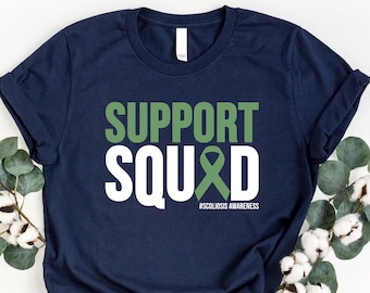 Scoliosis Awareness Support Squad Shirt, Scoliosis Survivor Shirt, Scoliosis Disease Support Team Tee, Scoliosis Fighter Tshirt, Aware Shirt