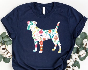 Floral Jack Russell Shirt, Jack Terrier Shirt, Dog Owner Shirt, Dog Breeds Shirt, Gift For Jack Russell Owner, Jack Russell Lover Shirt, Mom
