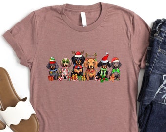 Dachshund Christmas Shirt, Dachshund Lover Gift, Dachshund Xmas Shirt, Dachshund Owner Shirt, Dachshund Mom Shirt, Doxie Mom Xmas Shirt, Mom