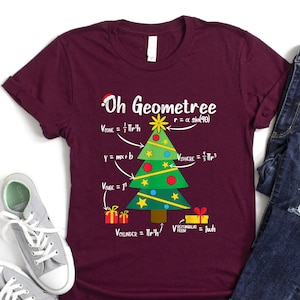Oh Geometree Christmas Tree Shirt, Geometry Lover Shirt, Christmas Gift For Geometry Teacher, Xmas Geometry Shirt, Christmas Math Shirt, Mom