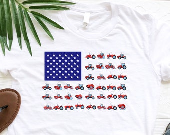 Farmer American Flag Shirt, Farmer Life Shirt, Patriotic Farm Shirt, Agricultural Machinery Shirt, Tractor Themed Shirt, American Farmer Tee