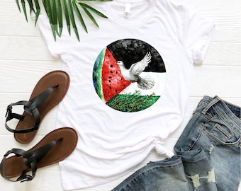 Free For Palestine Shirt, Palestinian Lives Matter Shirt, Palestine Flag With Watermelon Shirt, Free Gaza Shirt, Support Palestine Gift, Mom
