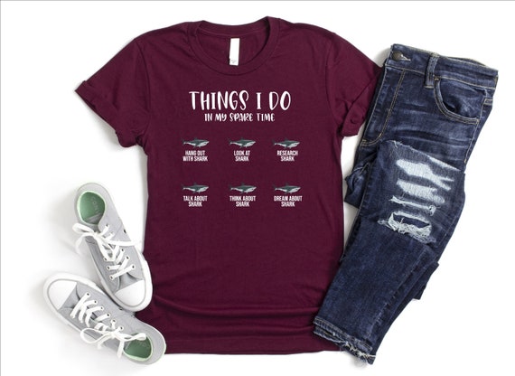 Shark Shirt, Marine Life Shirt, Ocean Life Shirt, Things I Do In My Spare Time Shark Tshirt, Save The Sharks Tshirt, Beach Party Shirt, Gift