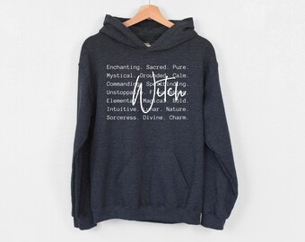 Witch Words Hoodie, Witch Sweatshirt, Witches Hoodie, Sanderson Shirt for Halloween, Fall Hoodie, Witch Hoodie, Wiccan Hoodie, Withcy Gifts