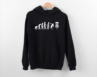 Disc Golf Evolution Hoodie, Disc Golf Player Hoodie, Frisbee Golf Hoodie, Evolution Of Disc Golf Hoodie, Gift For Disc Golf Enthusiast, Girl