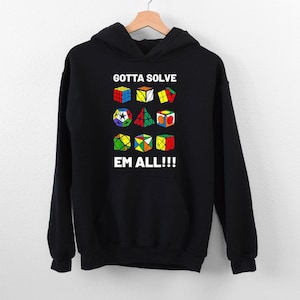 Rubiks Cube Costume Hoodie, Gotta Solve Hoodie, Competitive Puzzle Hoodie, Rubiks Solve Lover Hoodie, Math Cubing Hoodie, Cube Gamer Hoodie