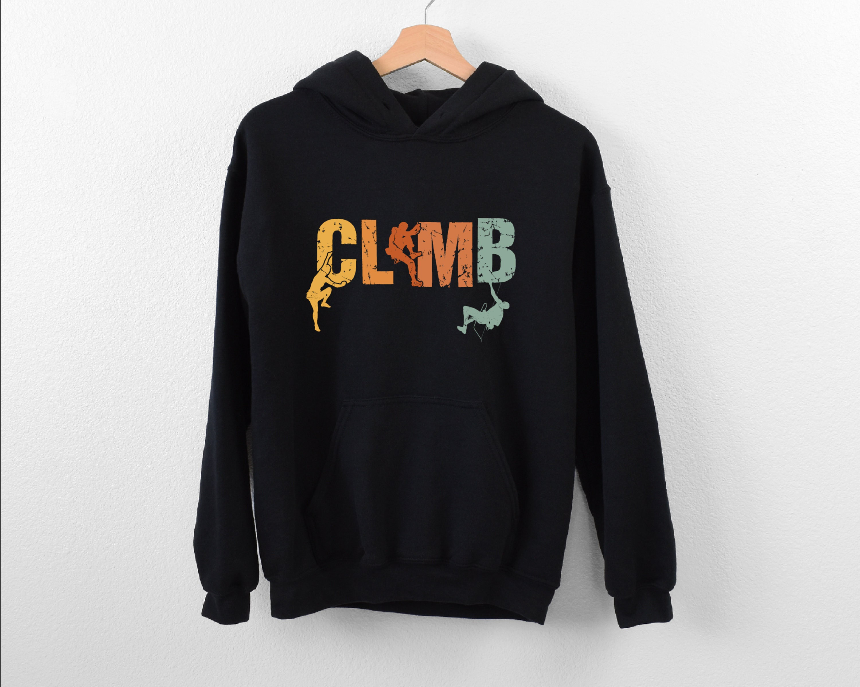 Climb Hoodie, Hoodie for Climbers, Climbing Girl Hoodie, Vintage