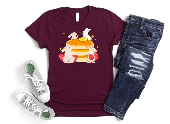 Bunny Pancake Shirt, Rabbit Lover Shirt, Pancake Lover Shirt, Women Pancake Shirt, Pancake Maker Shirt, Pretty Bunny Shirt, Foodie Gift, Mom