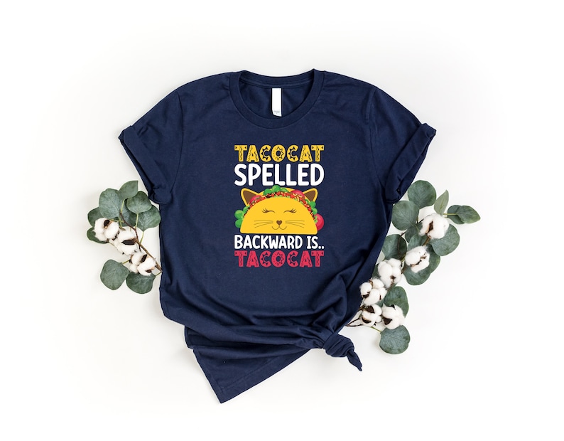 Tacocat Shirt, Taco Lover Shirt, Mexican Food Tshirt, Funny Taco Shirt, Novelty Shirt, Cinco De Mayo Shirt, Taco Party Shirt, Cat Lady Shirt immagine 2