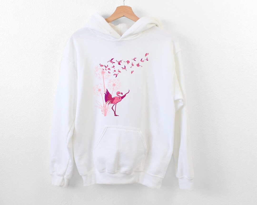 Pineapple Flamingo Print Women's Zip Up Hoodie