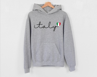 Italy Hoodie, Italian Flag and Heart Hoodie, Italy Travel Hoodie, Italy Vacation Hoodie, Italy Is Calling Hoodie, Funny Italian Pride Hoodie