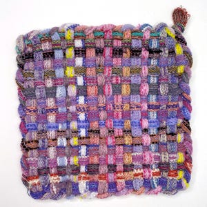 Pink/Purple/Colorful Handmade Colorful Loomed Pot Holder, Trivet, Hot Pad, Oven Mitt - Kitchen, Chef, Housewarming Unique Gift!