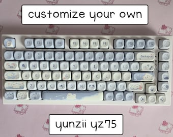 custom yunzii yz75 || wireless 75% keyboard with hand lubed switches