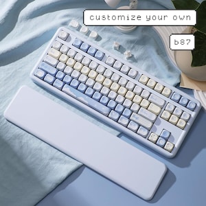 customize your own B87 || Custom Wireless 80% TKL Hotswap Keyboard with Lubed Linear, Tactile, or Silent Switches | Wrist Rest Included