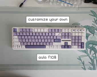 custom aula f108 || wireless 100% full size keyboard with hand lubed switches