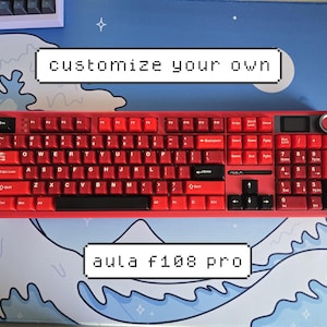 custom aula f108 pro || wireless 100% full size keyboard with hand lubed switches