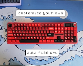custom aula f108 pro || wireless 100% full size keyboard with hand lubed switches